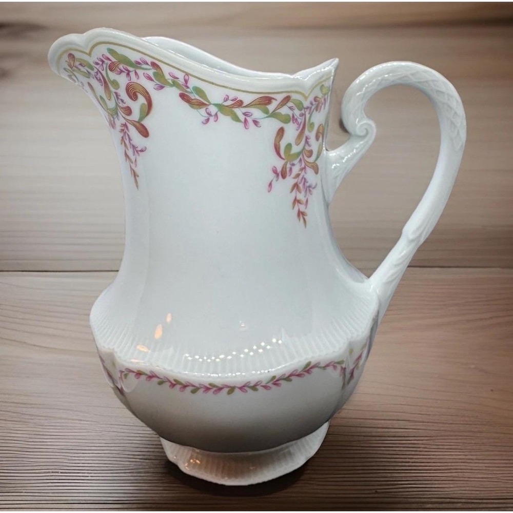 VTG Haviland Limoges France Pitcher Floral CARIGNAN Double Mark 7.5" EUC 1925-36